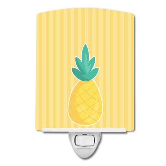 Caroline's Treasures BB8770CNL Pineapple #2 Ceramic Night Light Compact, UL-Certified, Ideal for Bedroom, Bathroom, Nursery, Hallway, Kitchen, 6x4x3, Multicolor