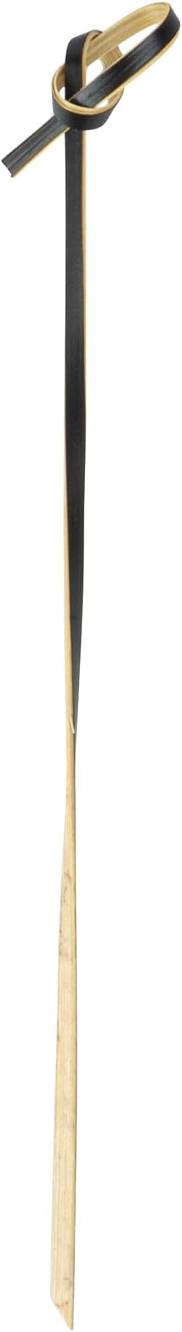 Restaurantware 6 Inch Twisted Bamboo Skewers 1000 Sturdy Disposable Bamboo Food Picks - Sturdy Looped Knot Black Bamboo Appetizer Picks Sustainable For Serving Appetizers and Cocktail Garnishes