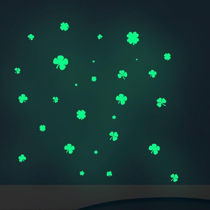 Glow in The Dark Leaf Wall Stickers for Home,60pcs PET Exquisite Carved Plant Wall Stickers for Bedrooms, Leaf Stickers Wall Decals for Boys and Girls Room, Cute Plant Decals Stickers Walls(Leaf 6)