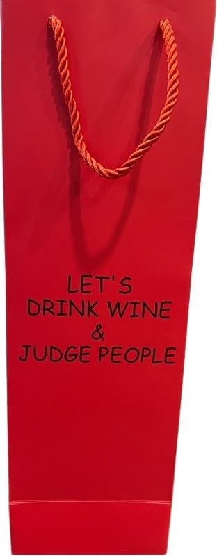 Generic Set of 3 Colorful Wine Gift Bags for Wine Bottles with Varying Sayings- Perfect Wine Tote for Travel or as a Wine Gift Box- (A good man, Best Friends, Judge People), Standard