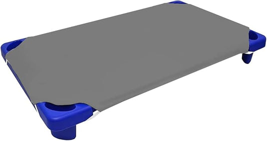 Pack of 24 Cot Sheet for Daycare Preschool Cot Bed -Polyblend Fabric with Corner Elastic Cots Sheets Fits On 22" X 52" Inches Size Toddler and Preschool Daycare Cot Dark Grey 22 X 52 Size