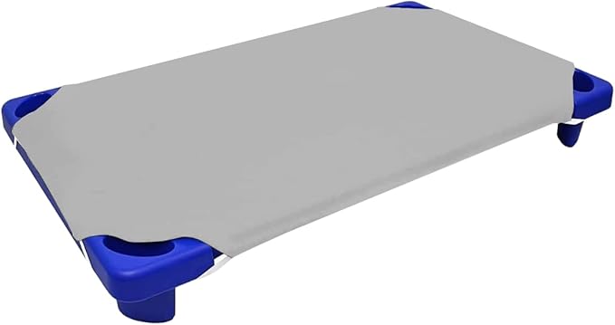 Pack of 24 Cot Sheet for Daycare Preschool Cot Bed -Polyblend Fabric with Corner Elastic Cots Sheets Fits On 22" X 40" Inches Size Toddler and Preschool Daycare Cot Light Grey 22 X 40 Size