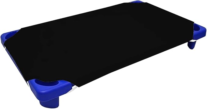 Pack of 24 Cot Sheet for Daycare Preschool Cot Bed -Polyblend Fabric with Corner Elastic Cots Sheets Fits On 22" X 52" Inches Size Toddler and Preschool Daycare Cot Navy Blue 22 X 52 Size