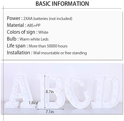 Creation Core 8.7" Tall Large LED MARRY ME Marquee Signs Battery Operated Warm White Light Up Letters for Valentine Gift Wedding Party Banner Romantic Proposal, MARRY ME