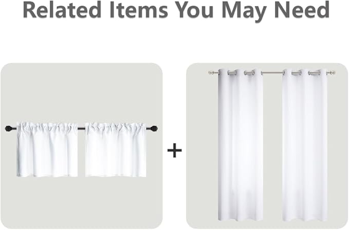 Mrs.Naturall White Blackout Curtains 108 Inches Long for Living Room 2 Panels Set,Grommet Thermal Insulating Block Sun 60% Black Out Height High Ceiling to Floor Length Curtains for Sliding Door,9 FT