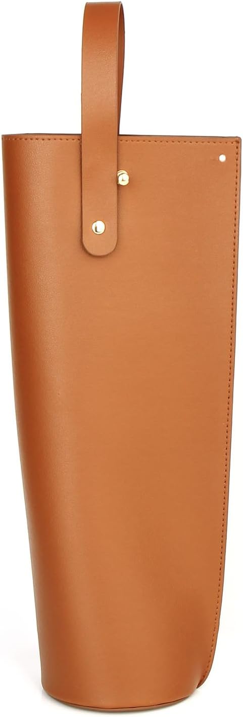 Wine Gift Bag, Reusable PVC Leather Wine Tote Carrier, Double Layered bag, Birthday Bridal Showers Holiday Gifts