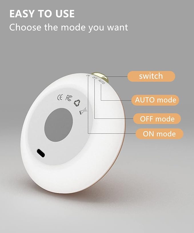 Motion Sensor Night Light, Cute Ladybug LED Night Light for Kids, USB Rechargeable, Magnetic Stick-On Anywhere, Wall Light with 2 Working Modes for Stairway Cabinet Hallway Bedside