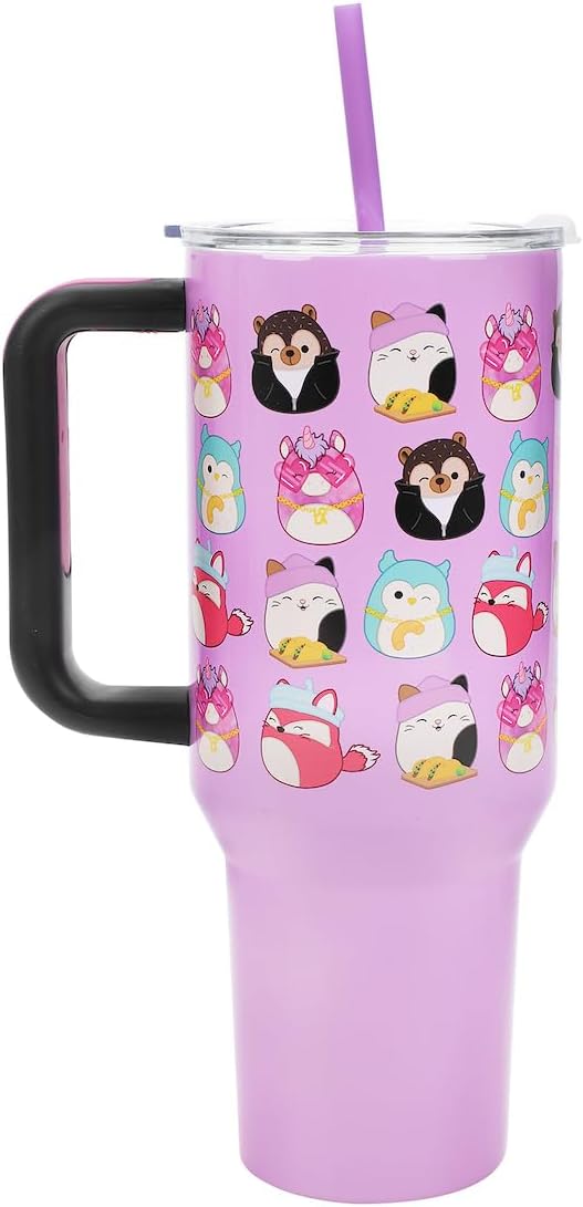 Bioworld Squishmallows Favorite Characters 40 Oz Stainless Steel Tumbler