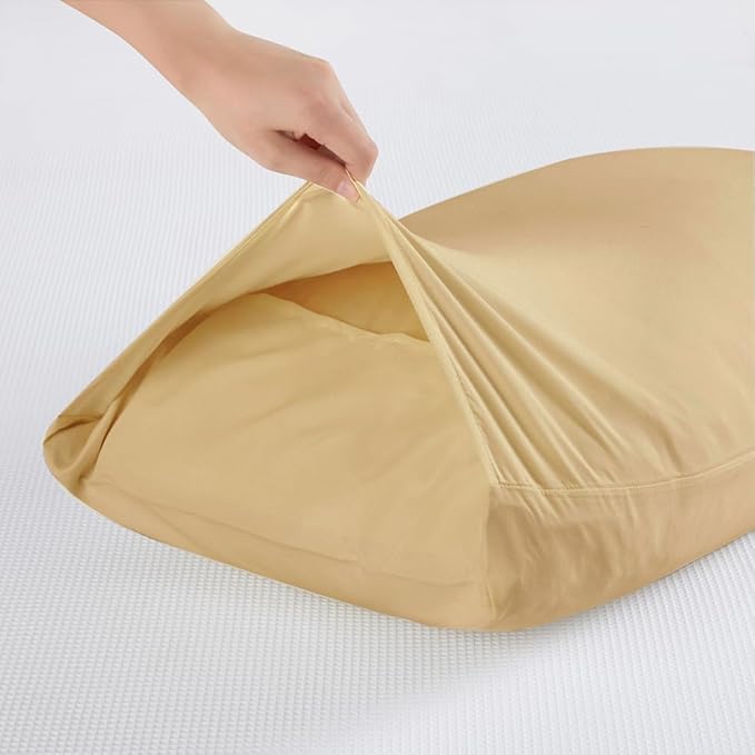 Toddler Pillow Cases Set of 2 Microfiber Pillow Cases Soft Comfortable Not Shrink Travel Pillow Cases 14x20 Earthy Yellow Pillow Covers Envelope Style