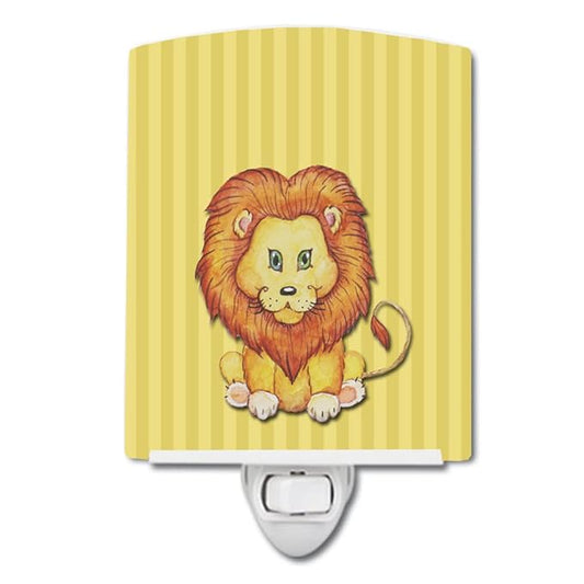 Caroline's Treasures BB7146CNL Lion Ceramic Night Light Compact, UL-Certified, Ideal for Bedroom, Bathroom, Nursery, Hallway, Kitchen, 6x4x3, Multicolor