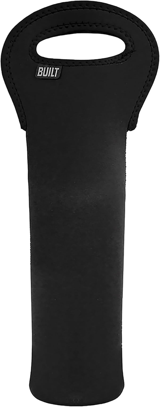 BUILT 1-Bottle Stain Resistant Neoprene Wine/Water Bottle Carry Tote, Black