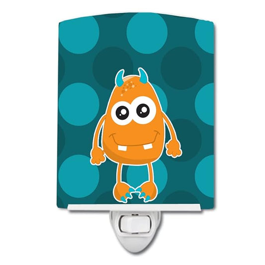 Caroline's Treasures BB8848CNL Monster Orange Ceramic Night Light Compact, UL-Certified, Ideal for Bedroom, Bathroom, Nursery, Hallway, Kitchen, 6x4x3, Multicolor