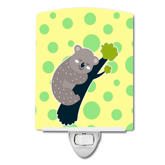 Caroline's Treasures BB6745CNL Koala Naptime Ceramic Night Light Compact, UL-Certified, Ideal for Bedroom, Bathroom, Nursery, Hallway, Kitchen, 6x4x3, Multicolor