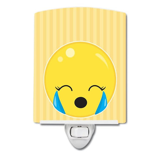 Caroline's Treasures BB8734CNL Crying Face #2 Ceramic Night Light Compact, UL-Certified, Ideal for Bedroom, Bathroom, Nursery, Hallway, Kitchen, 6x4x3, Multicolor