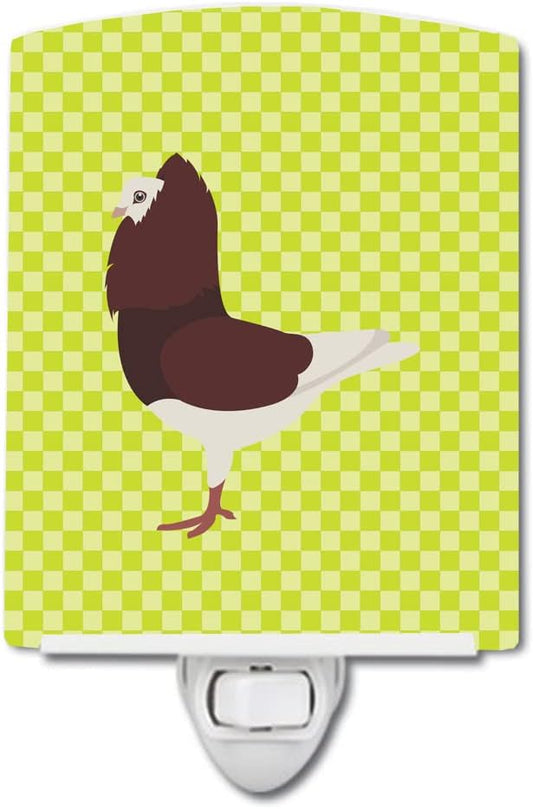 Caroline's Treasures BB7774CNL Capuchin Red Pigeon Green Ceramic Night Light Compact, UL-Certified, Ideal for Bedroom, Bathroom, Nursery, Hallway, Kitchen, 6x4x3, Multicolor