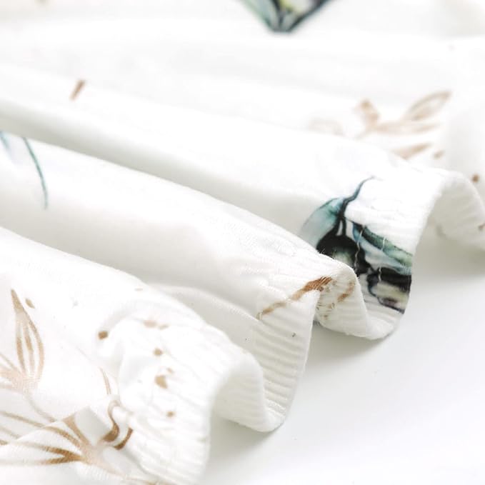 Pack n Play Sheets Fitted 2 Pack, Stretchy Ultra Soft Jersey Knit Pack and Play Sheets, Universal Fitted Portable/Mini Crib Mattresses Snug and Safe, Oliver Flora for Boy and Girl