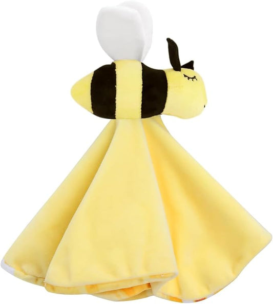 Bee Baby Security Blanket - Adorable Lovey Plush for Baby Girls, Boys, and Toddlers - Soft and Snuggly Comfort Blanket - 14 Inches