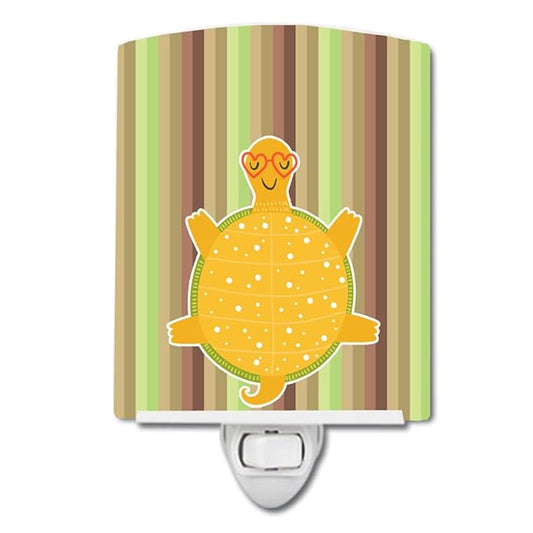 Caroline's Treasures BB6780CNL Turtle Ceramic Night Light Compact, UL-Certified, Ideal for Bedroom, Bathroom, Nursery, Hallway, Kitchen, 6x4x3, Multicolor