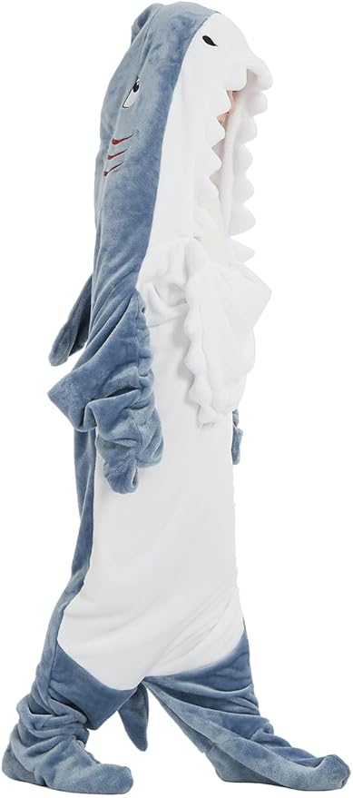 NAFLEAP Wearable Blanket Hoodie kids Shark Dinosaur Onesie Costume Sleep Bag Gifts for Girls