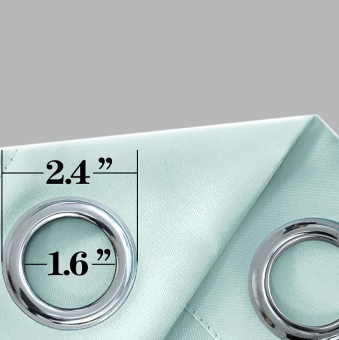 Mrs.Naturall Coastal Curtains for Living Room,Farmhouse Blackout Beach Themed Curtains for Dining Room Bedroom Cowgirl Decor,Aqua Mint Green,96 Inch Long 2 Panels Set