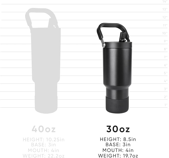 Simple Modern Trek Pivot | 30oz Flip Straw Tumbler with Handle | Water Bottle & Boot | Interchangeable Straw & Chug Lids | Insulated Stainless Steel Jug | Gym Sports Outdoors | Lavender Mist