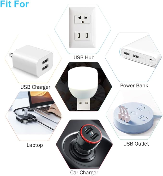 Night Light, Warm White, Mini LED Lights for Nursery, Bedroom, Kitchen, Stairs, Hallway, Light 3-Pack