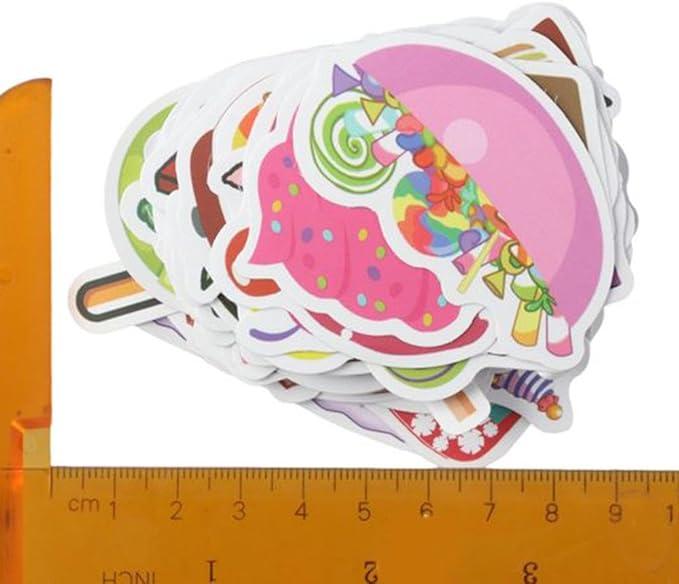 200 Pieces of Cute Sweet Candy Stickers, Candy Food Stickers, Dessert Stickers, Laptops, Water Bottles, Teacher Reward Stickers, Household Refrigerator Decoration Stickers