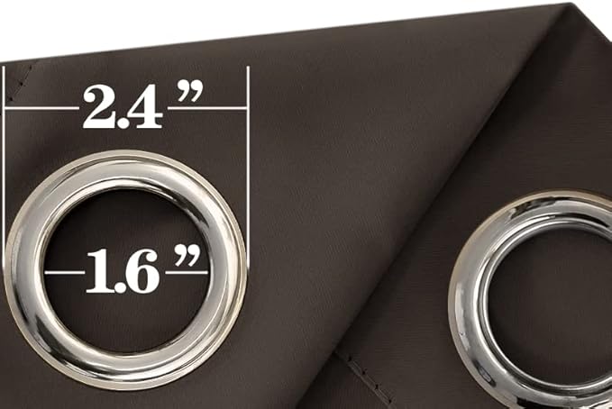 Mrs.Naturall Dark Chocolate Brown Curtains 84 Inch Length 2 Panels Set,Blackout Vintage Primitive Elegant Luxury Curtains for Living Room 84 Inches Long Black Out