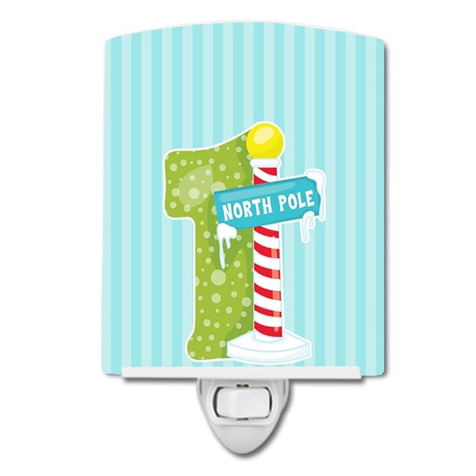 Caroline's Treasures BB8687CNL Christmas Month 1 Ceramic Night Light Compact, UL-Certified, Ideal for Bedroom, Bathroom, Nursery, Hallway, Kitchen, 6x4x3, Multicolor