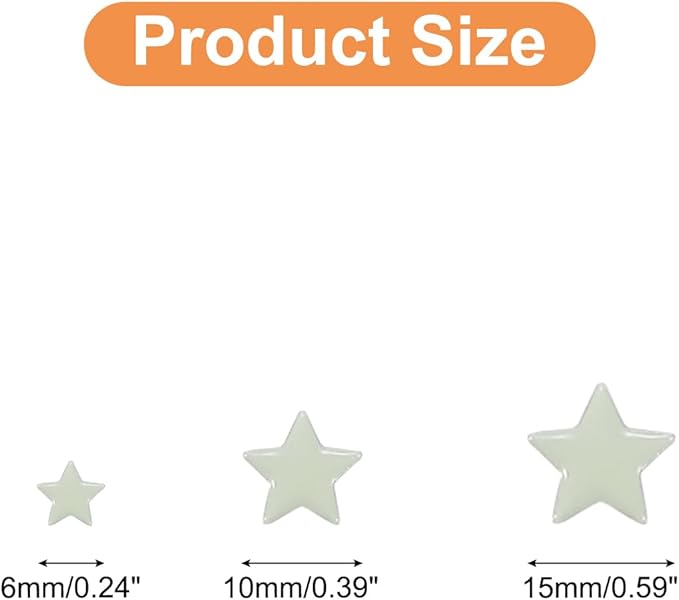 uxcell 1 Set Glow Stars, Glow in The Dark Ceiling Stickers, 3D Stars Wall Decals Glowing Decal Decoration for Ceiling and Wall