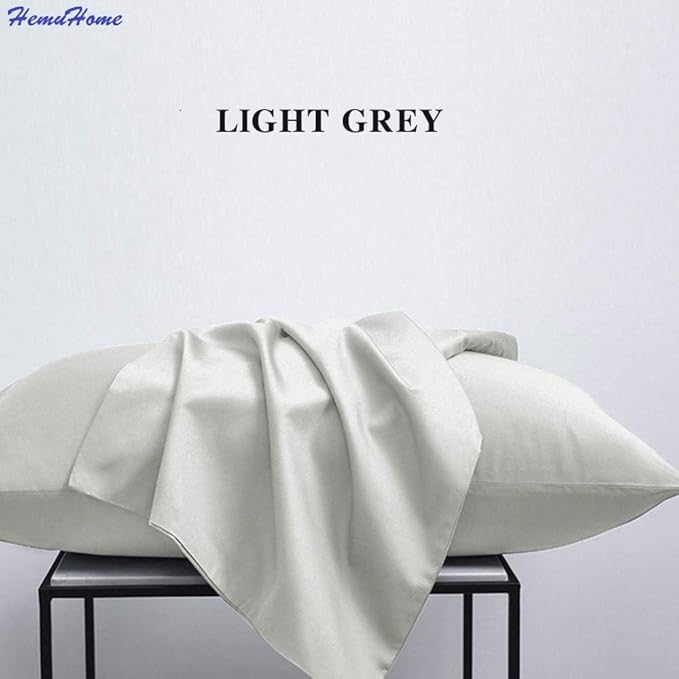 Toddler Pillowcase Set of 2 PC 600 TC 100% Egyptian Cotton Toodler 12x16 Inch Small Baby Travel Pillow Case Envelope Closer Decorative Soft Cozy Travel Kids Nursery Pillow Cases, Light Grey Solid