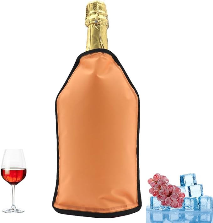 Wine Bottle Cooler, Wine Chiller Sleeve, Wine Cooling Sleeve for Bottle Keeps Wine, Champagne, or Beverage Chilled for Hours, Protective, Portable