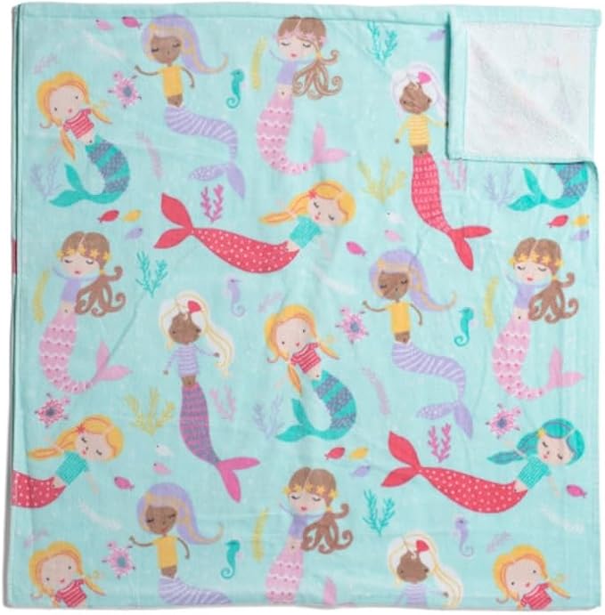 Boys Girls Beach Swim Towel (Whimsical Mermaids), Large