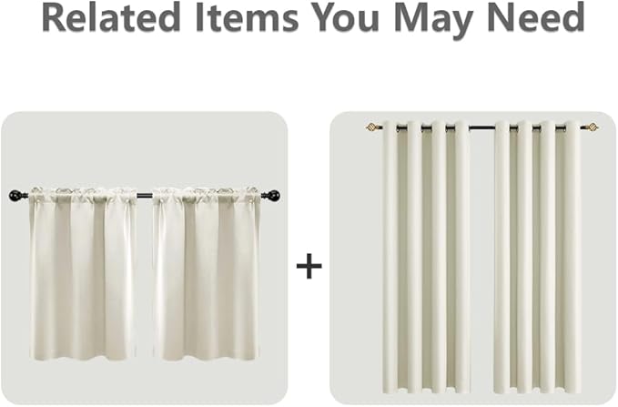 Mrs.Naturall Cream Curtains 96 Inches Long for Living Room 2 Panels Set,Blackout Boho Grommet Room Darkening Drapes,Off White Ivory