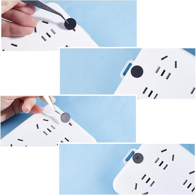 CREATCABIN 2 Sheet LED Light Blocking Stickers LED Covers Blackout Stickers Light Dimming LED Filters Dimming Sheets Stickers for Routers TV Clocks Electrical Appliances window Black 7.87x3.93Inch