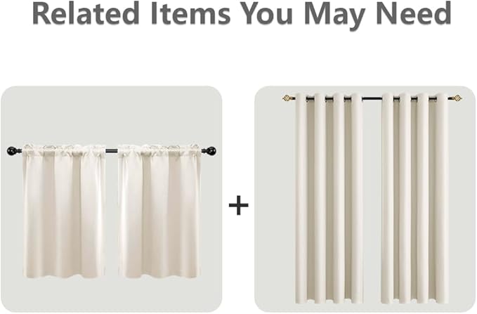 Mrs.Naturall Cream Blackout Curtains 90 Inches Long for Living Room 2 Panels Set,Heat Blocking Thermal Insulated Room Darkening Grommet Curtain Drapes for Bedroom,Off White Ivory