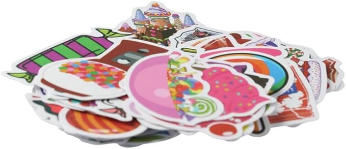 200 Pieces of Cute Sweet Candy Stickers, Candy Food Stickers, Dessert Stickers, Laptops, Water Bottles, Teacher Reward Stickers, Household Refrigerator Decoration Stickers