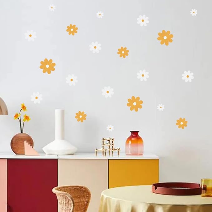 Dahlia Flower Wall Stickers for Living Room, Bedroom, Dining Room, Kitchen, Bathroom, Kids Room, Nursery