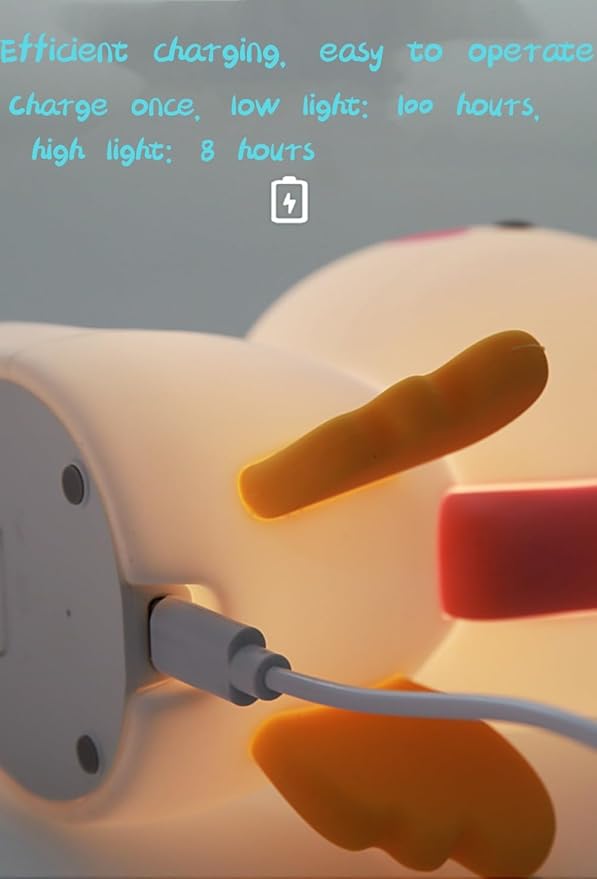 Unicorn Kids Night Light, With flying wings,Cute Animal Soft Silicone LED Color Changing Lamp,Rechargeable Kawaii Nursery Bedside Bedroom Table Decor, Best Birthday Christmas Gift for Kid Girl Boy