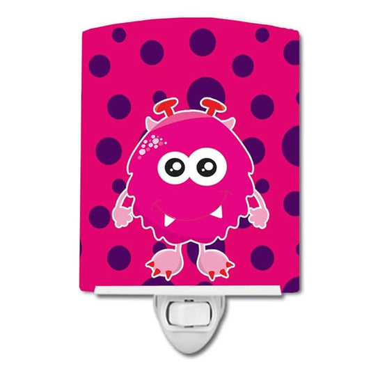 Caroline's Treasures BB9122CNL Monster Ceramic Night Light Compact, UL-Certified, Ideal for Bedroom, Bathroom, Nursery, Hallway, Kitchen, 6x4x3, Multicolor
