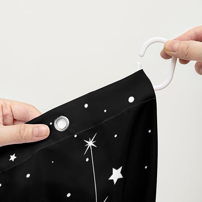 AILONEN Sun and Moon Shower Curtain,Death Moth Bath Curtain for Bathroom for Boys,Girls,Boho Hippie Style Shower Curtain,Colorful Mushroom Waterproof Fabric Shower Curtain Set with Hooks,72" W*72" H