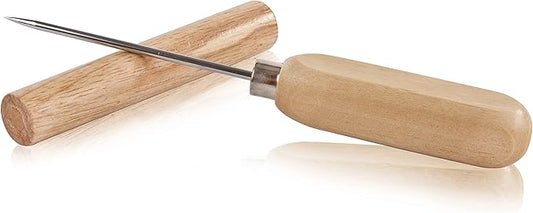 True Spike Wood Ice Pick, Wood Handle Stainless Steel Ice Shaper, Bar & Cocktail Tools