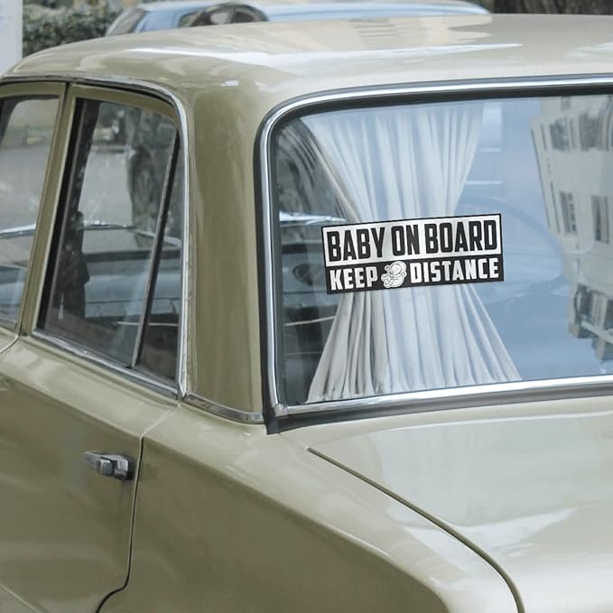 Car Decals Kids On Board Decal in Cars Vehicle Safety Signs Vinyl Bumper Stickers Family Children Removable Decals Window Label Sign Truck Label Decorations Drive Safely Around