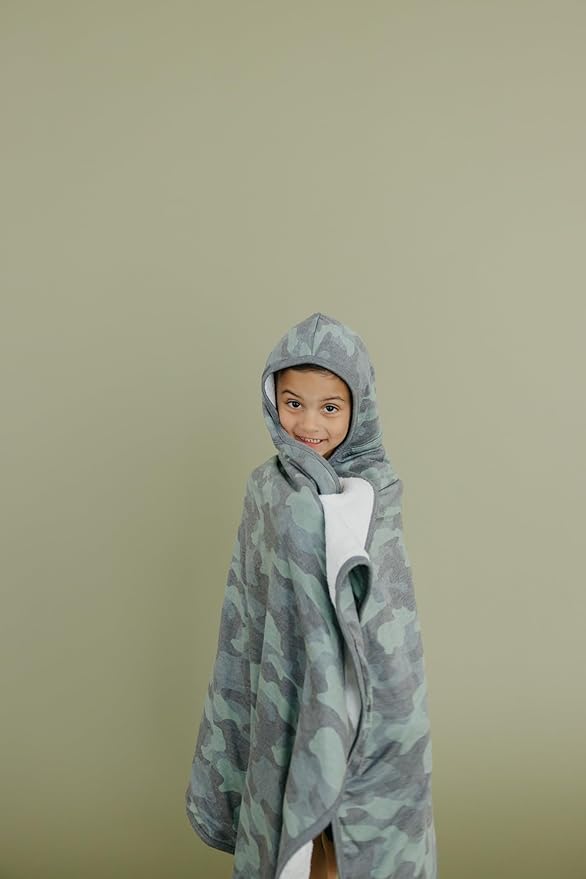 Copper Pearl Hooded Bath Towels Premium Knit/Terry Cloth Toddler Towels with Hood, Pockets, and Cool Designs - Great to Gift and Make Bath Time Fun - Big Kids Hooded Towel, Hunter