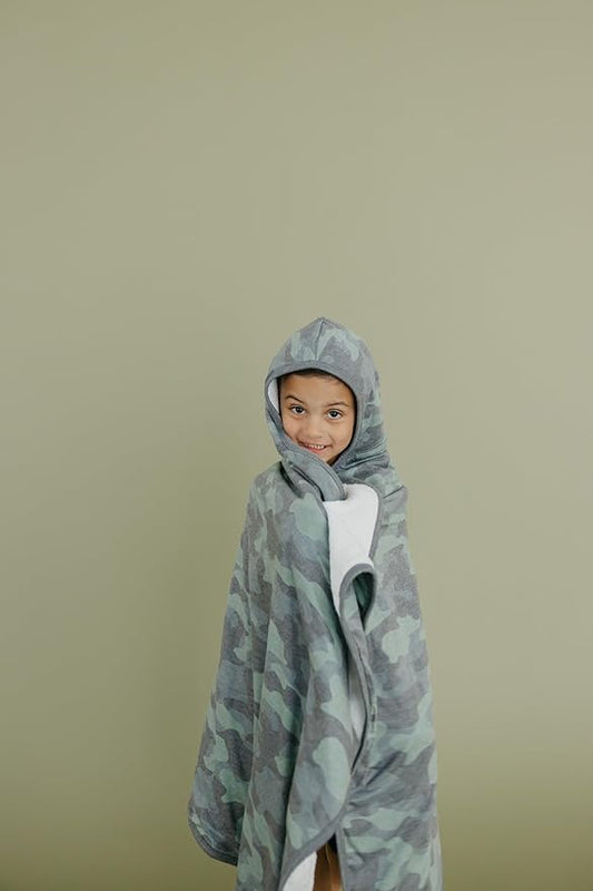 Copper Pearl Hooded Bath Towels Premium Knit/Terry Cloth Toddler Towels with Hood, Pockets, and Cool Designs - Great to Gift and Make Bath Time Fun - Big Kids Hooded Towel, Hunter