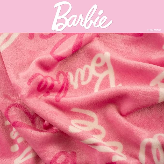 Franco Barbie Kids Bedding Super Soft Cozy Silk Touch Throw, 40 in x 50 in, (Officially Licensed Product)