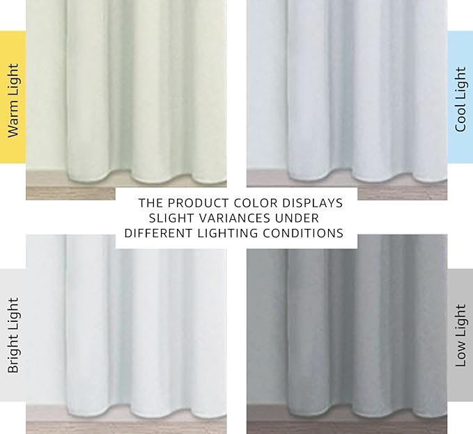 NICETOWN Easy Care Solid Thermal Insulated Grommet Room Darkening Curtains/Drapes for Bedroom (2 Panels, 42 by 84, Light Grey-Greyish White)