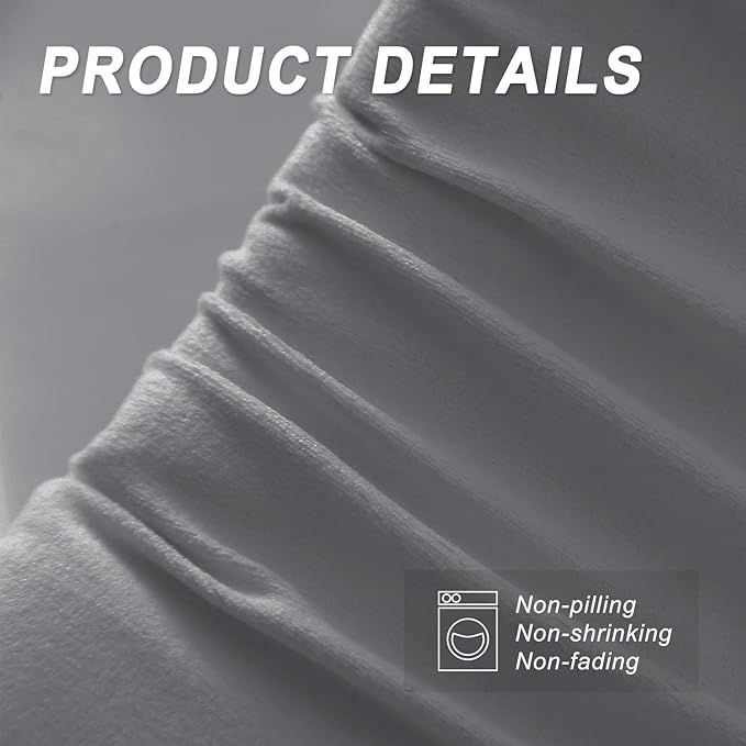 WdFour Bed Wedge pillow, close off Headboard, wall and Mattress Gap. incline, slanted sweat-proof pillow for neck and back pain relief anti-snoring for comfortable sleeping.(Gray,39Wx10Dx6H)