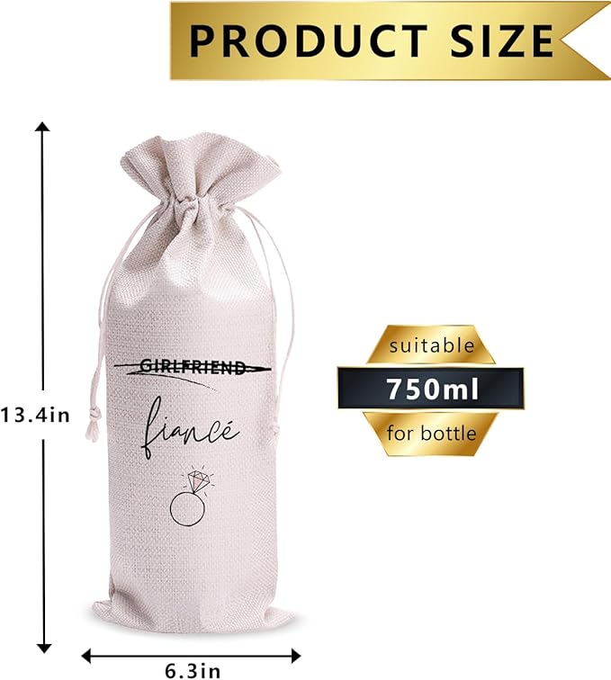 Finally Engaged Mr and Mrs Wedding Gift Engagement Gift Bag For Couples bride/him/her Newly Engaged Gift Wine Tote Bridal Shower Gift