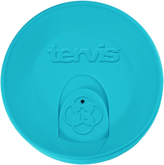 Tervis Travel Lid Made in USA Double Walled Insulated Tumbler Travel Cup Keeps Drinks Cold & Hot, Fits 16oz Tumblers, Turqoise